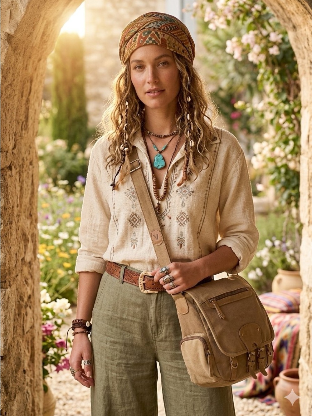 Tomboy Wiz Canvas / Cow Leather Crossbody Bag